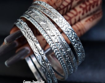 925 Sterling Silver Bangle, Designer Bangle, 7 Design