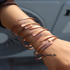 Pure Copper Bangles, 7 Set Of Bangles, Copper Jewelry Bangle, Copper Bangle Set, Simple Copper Bangles, Thin Copper Wire Bangle, Boho Cuff
