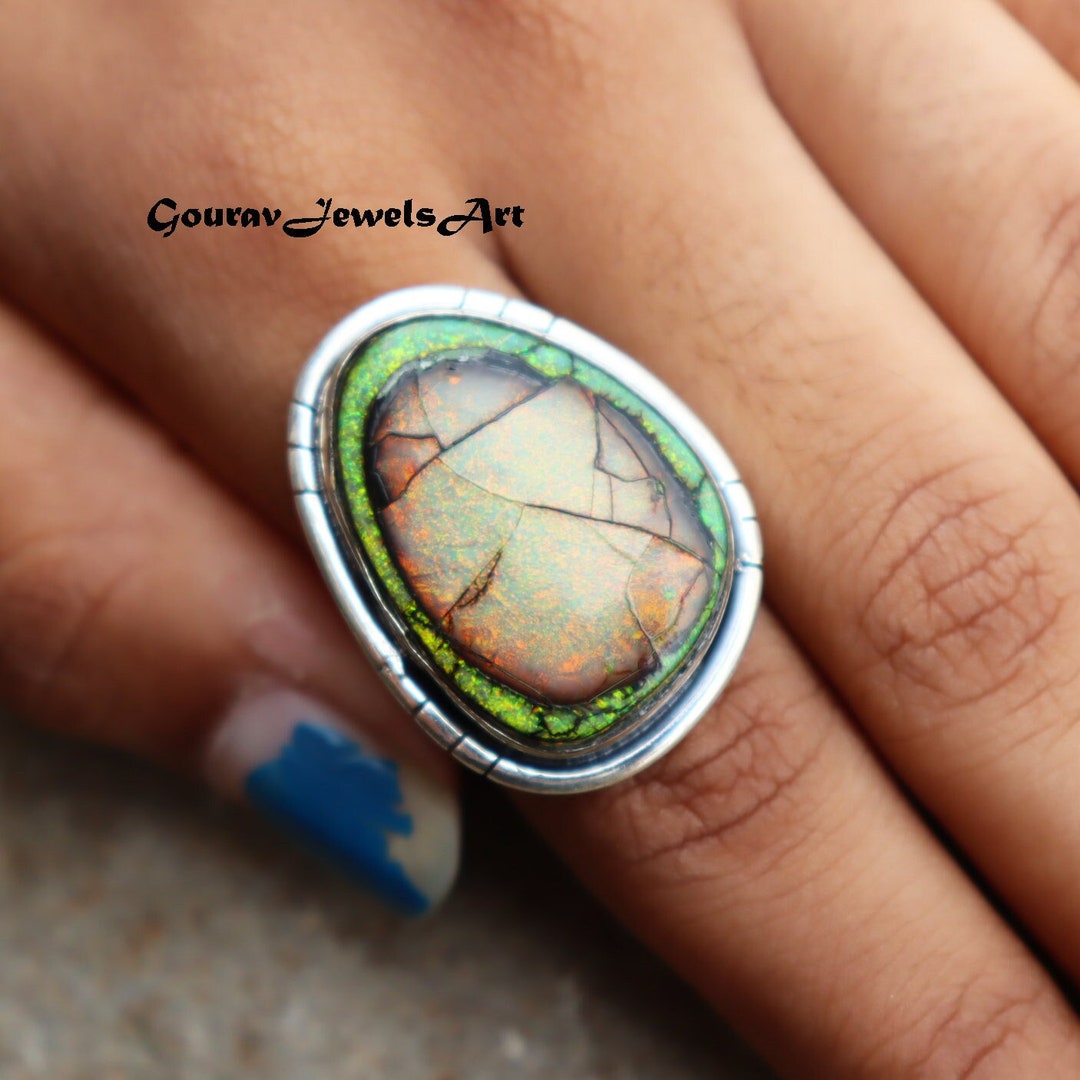 Multi Fire Monarch Opal Ring, Gorgeous Ring, Handmade Ring, Cocktail ...