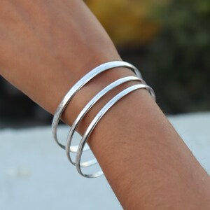 925 Sterling Silver Bangle, Simple Design Bangle, Beautiful