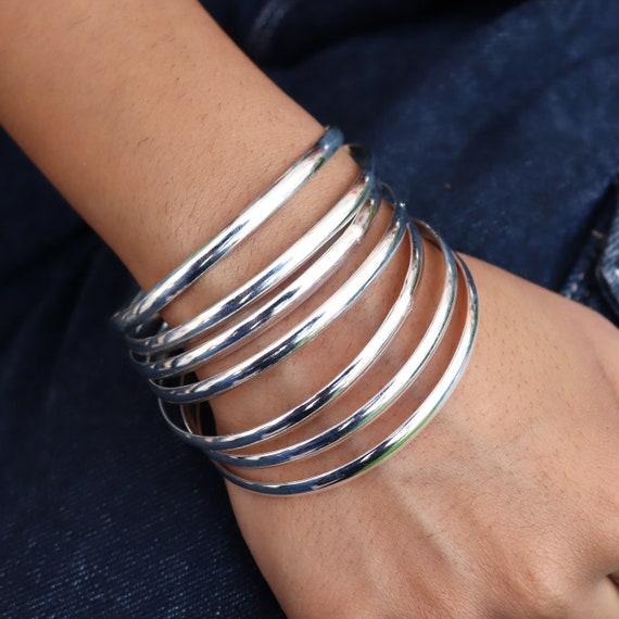 激安店舗 Silver Sterling 925 Bangle, Beautiful Bangle, Design Simple アクセサリー