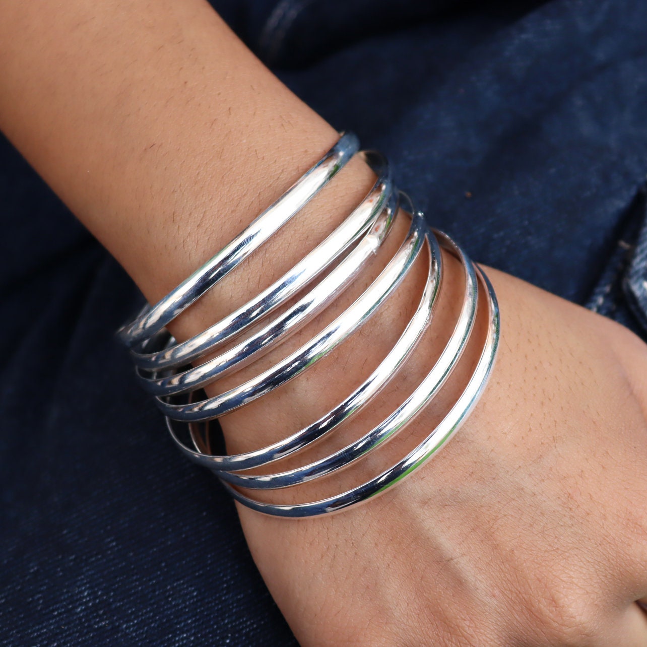 925 Sterling Silver Bangle, Simple Design Bangle, Beautiful
