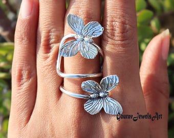 Emmiol Spedizione Gratua 2026 Anello Aperto Con Strass Farfalla Fata Argento ONE SIZE Di Anelli Nel Negozio Online. | EMMIOL - Foto 3