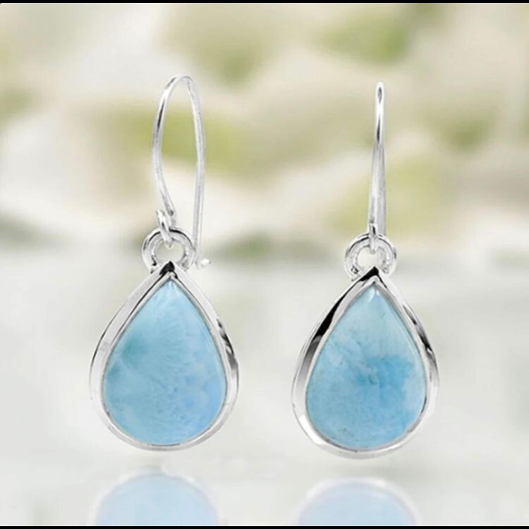 Jewelry - Larimar Jewelry - Larimar Earrings - Crabby Mermaid