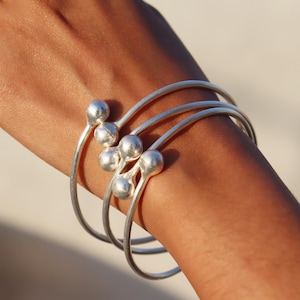 Thick West Indian Bangles, Set of 3 Bangles, Sterling Silver Bangles, Boho Bangles, Handmade bangle,West Indian Silver Bangles, Gift For Her