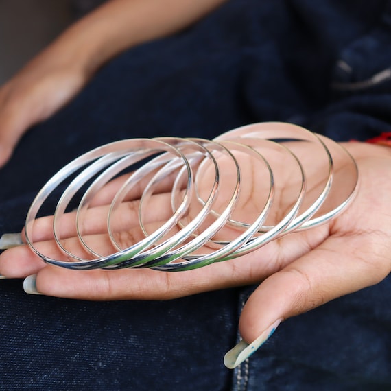 925 Sterling Silver Bangle, Simple Design Bangle, Beautiful