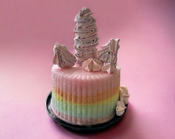 7"  Unicorn Cotton Candy Cake