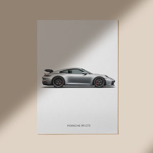 Porsche 911 GT3, F1 Poster, F1 Print, Old money, Formula 1 Circuits, Porsche, Digital Print, Home Decor, Porsche 911 poster
