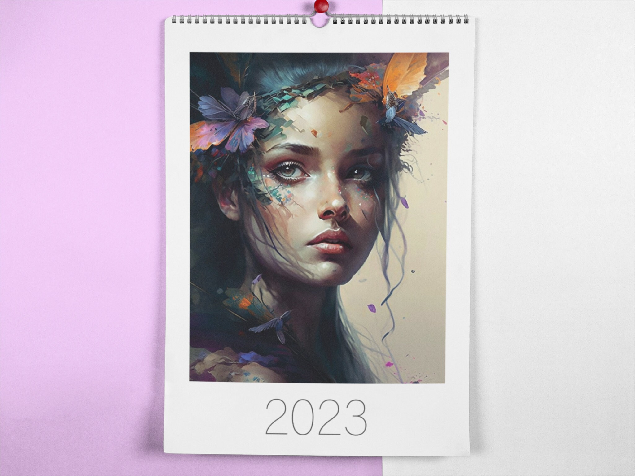 2023 Hanging Wall Calendar Beautiful Fairies Dreamy Etsy UK