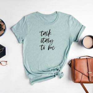 Camiseta italiana Regalo para Italia Amante Regalo Camiseta Camisa italiana Italia Temática Camisa unisex Regalo de viaje Italia Amante Camisa acogedora Todos los cuerpos