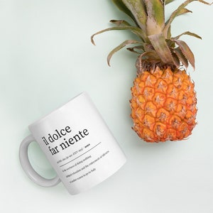 Italian Design Mug Educational Coffee Cup Language Learning Tool Teacher Appreciation Gift White Ceramic Construction Premium Quality Drinkware Italian Phrase Collection Perfect Classroom Essential Student Present Teaching Resource Set