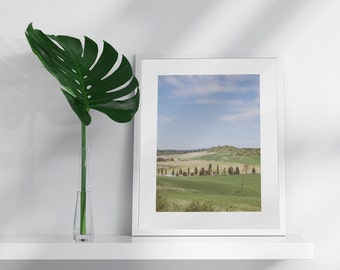 Landscape Photo Poster Italy Home Decor Tuscany Italy Office Decor Wall Art Italy Photography Landscape Tuscany Cypress Trees Gallery Wall
