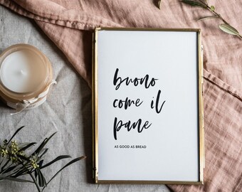 Italian Idiom Print Vintage Italian Saying Italy Wall Art Decor Airbnb Wall Art Italy Lover Gift Housewarming Gift Italian Saying Foodie