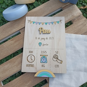 Natalicio personalizado de madera