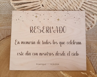 Cartel de madera personalizado