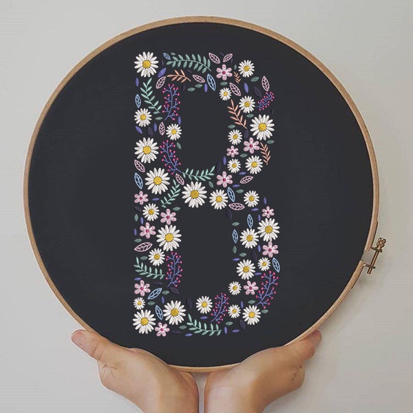 Letter B Embroidery Etsy