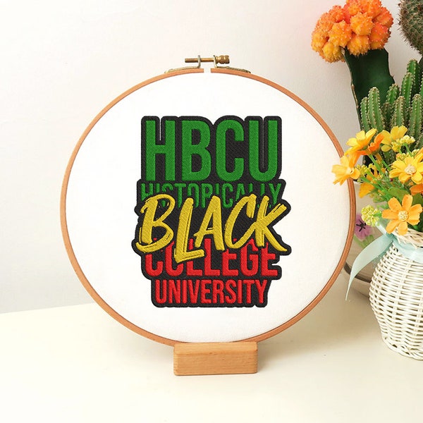 HBCU Historically Embroidery, Black College University Embroidery, Black And Educated Embroidery, HBCU Embroidery