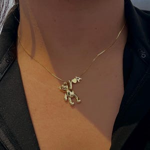 colar inicial de pelúcia colar de ursinho de pelúcia urso de pelúcia dourado colar de ursinho de pelúcia bebê colar de letra inicial colar de ursinho de pelúcia colar de ouro