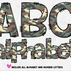 Camo Doodle Letras Do Alfabeto PNG, Camuflagem Militar, Letras Do Exército, Doodle De Design, Conjuntos Alfa De Sublimação PNG