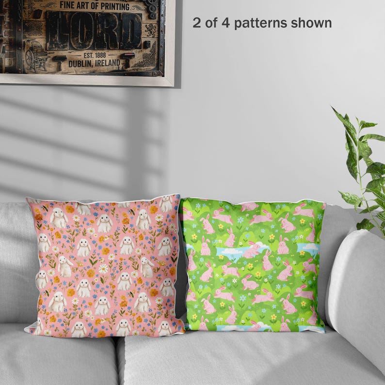 Bunny Seamless Patterns Bundle: Easter Animal Digital Paper (4 Set) - Etsy