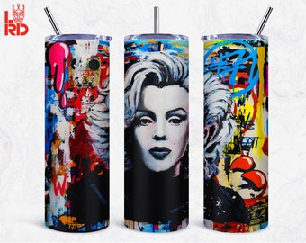 Marilyn Monroe Tumbler Design: 20 Oz Skinny Sublimation (Digital Download)