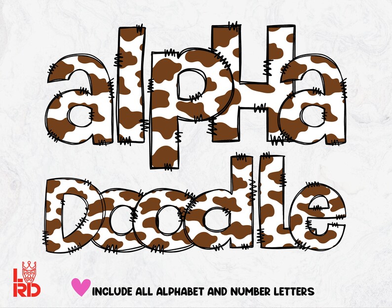 Brown Doodle Cow Hide Letters PNG, Cow Hide Pattern Alphabet, Alphabet ...