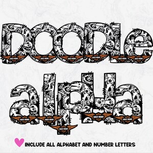 Harley Davidson Doodle Letters, Motorcycle Alphabet, Hand Drawn ...
