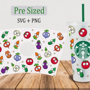 Fruits Cold Cup SVG: 24oz Venti Full Wrap (Digital Download)