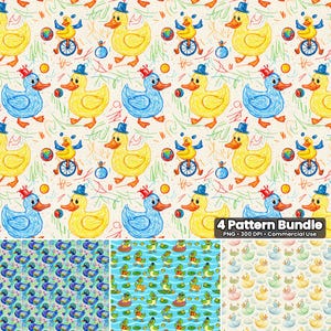 Ente Muster-Bundle: Aquarell Designs (digitaler Download)
