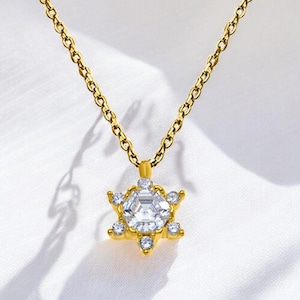 Collana con fiocco di neve in argento sterling: gioielli da sposa invernali con cristalli di zircone