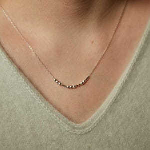Custom Morse Code Sterling Silver Necklace, Secret Message Jewelry