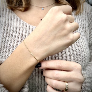 Gold Plated Sterling Silver Chain Bracelet: Unisex Italian Design