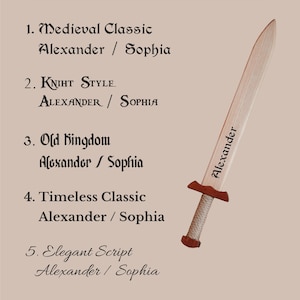 Personalized Wooden Sword, Knight Sword For Boys, Child Birthday Gift, Pretend Play Toy, Outdoor Games For Kids, Wooden Toy For Kids With engraving