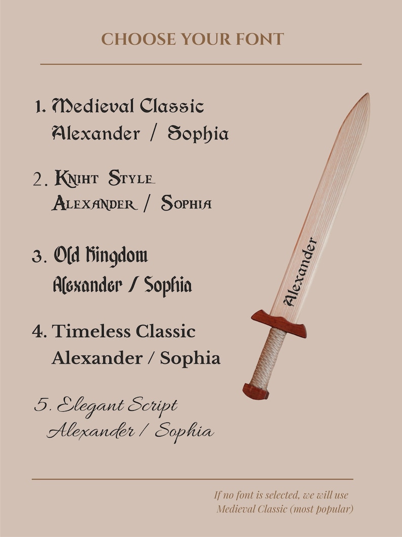 Personalized Wooden Sword, Knight Sword For Boys, Child Birthday Gift, Pretend Play Toy, Outdoor Games For Kids, Wooden Toy For Kids With engraving