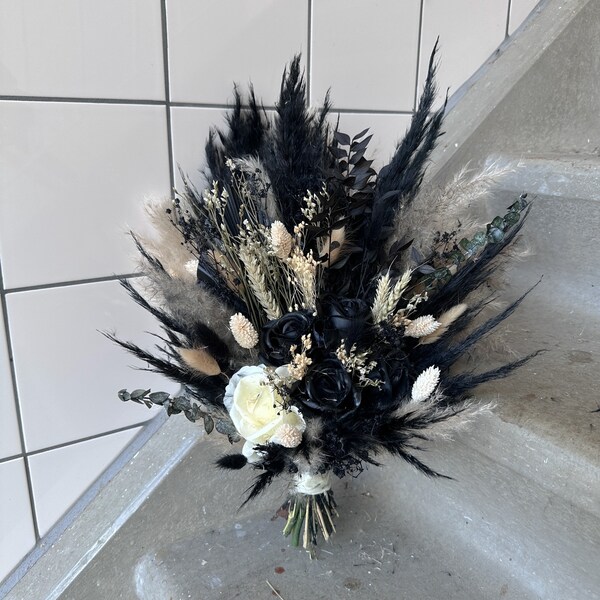 Black Dried Flowers Etsy