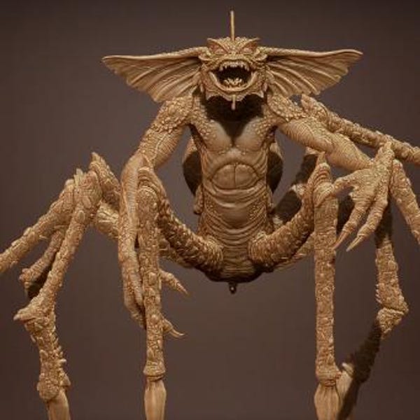 gremlins spider stauteI STL l 3D Digital Printing STL File for 3D Printers, Movie Characters, Games, Figures