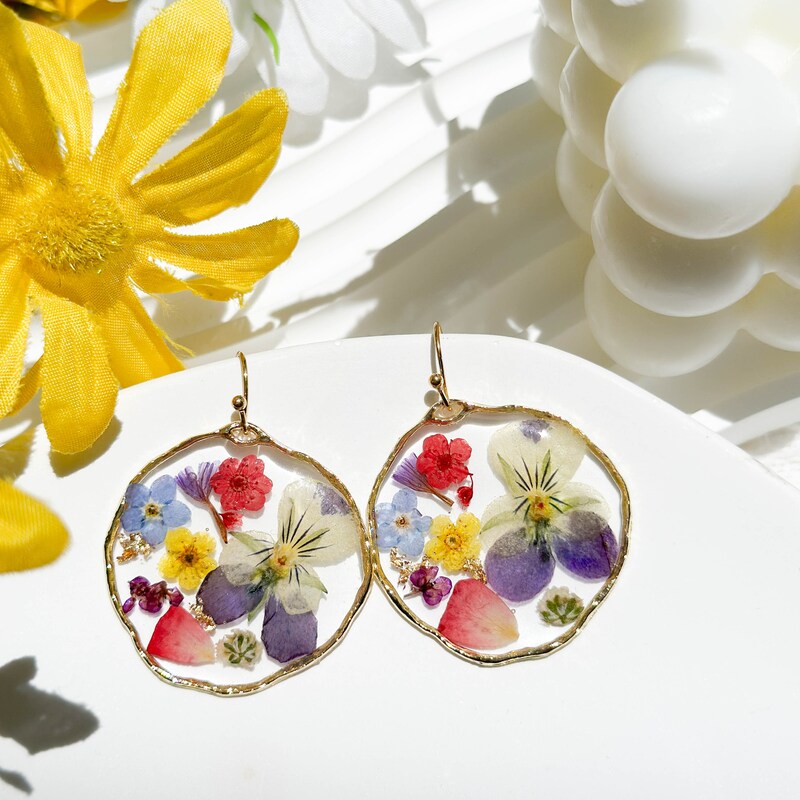 Real Flower Earrings main image 0