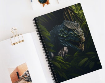 Dinosaur Notebook: Kids Ruled Line Spiral Notebook
