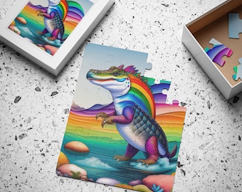 Colorful Alligator Puzzle for Kids - 30 Piece