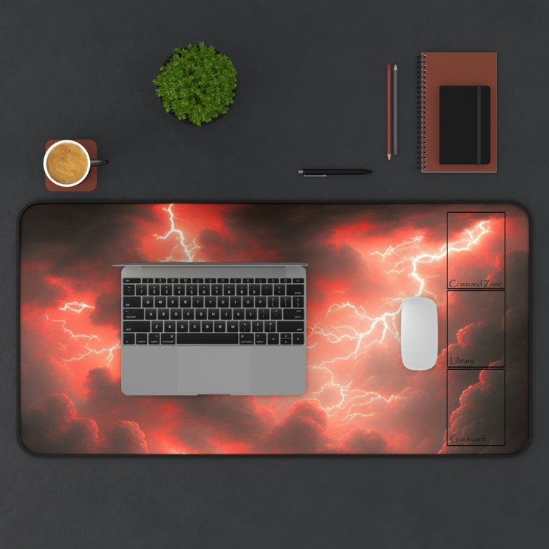 Magic Play Mat Magic Key Board Mat MTG Game Mat Demon Lightning Sky ...