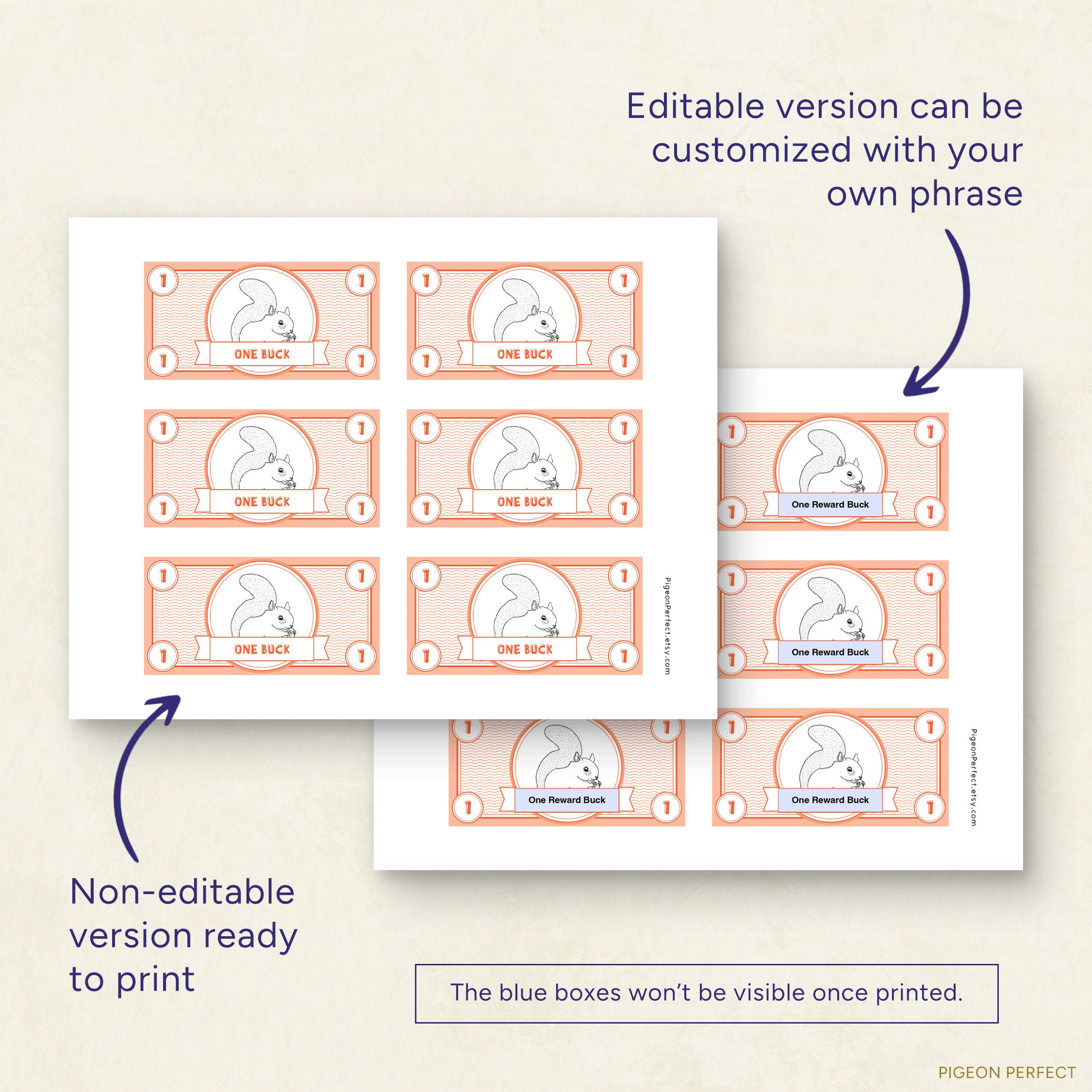 Editable Kids Reward Bucks, Printable Play Money, Reward System for ...