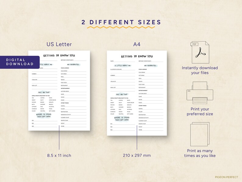 Getting to Know You Printable Questionnaire Employee - Etsy