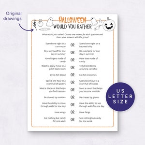 Halloween Would You Rather Printable, This or That Game, Halloween ...