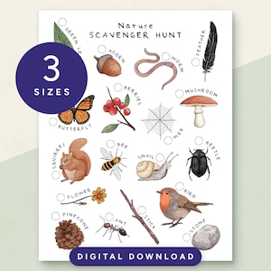 Nature Scavenger Hunt, Outdoor Treasure Hunt, Scavenger Hunt For Kids Printable, Nature Walk