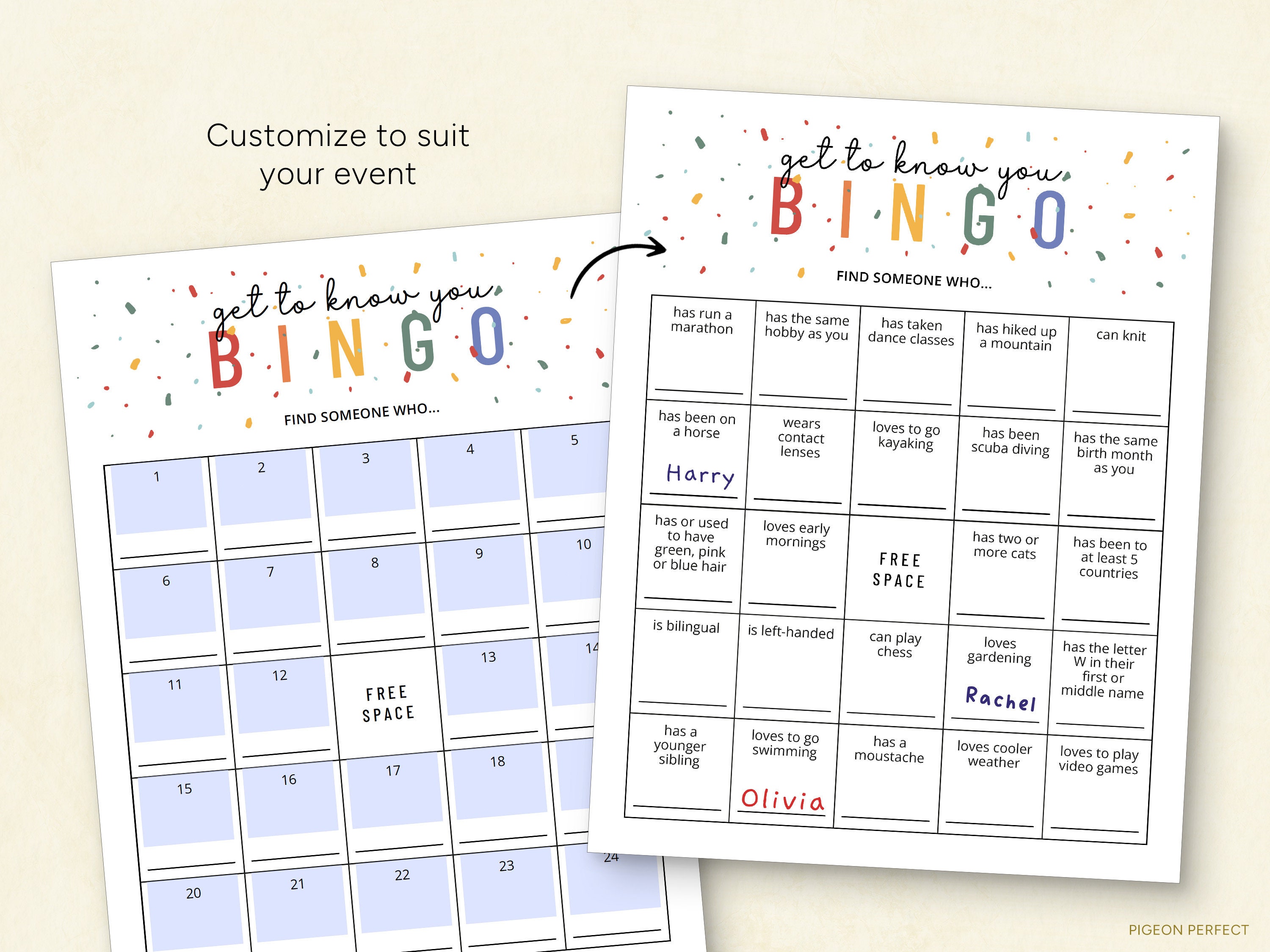 Editable Get to Know You Bingo, Find the Guest Bingo, Coworker Bingo ...