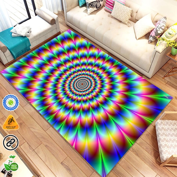 Optical Illusion Rug Etsy