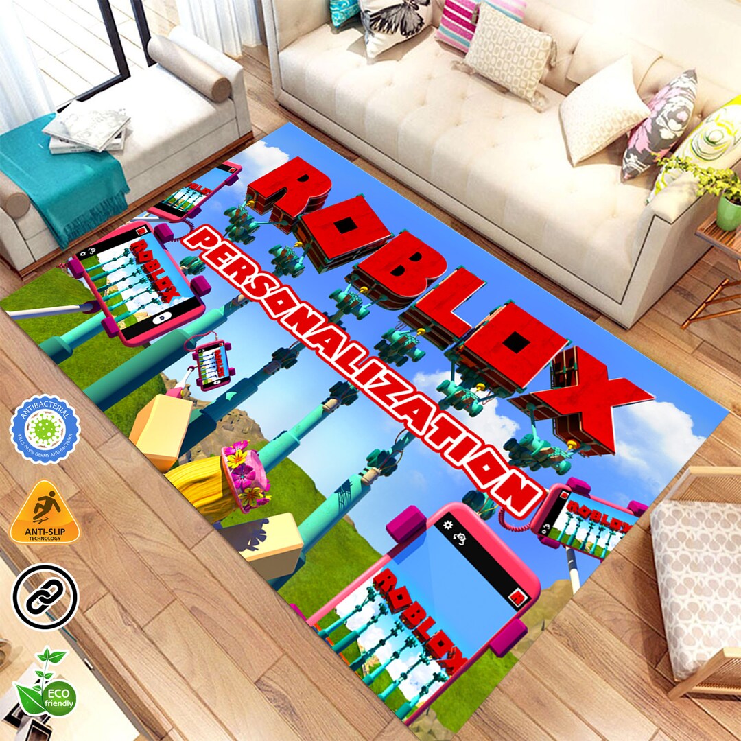 Roblox Rug Roblox Decor Personalized Game Rug Custom Gaming Etsy