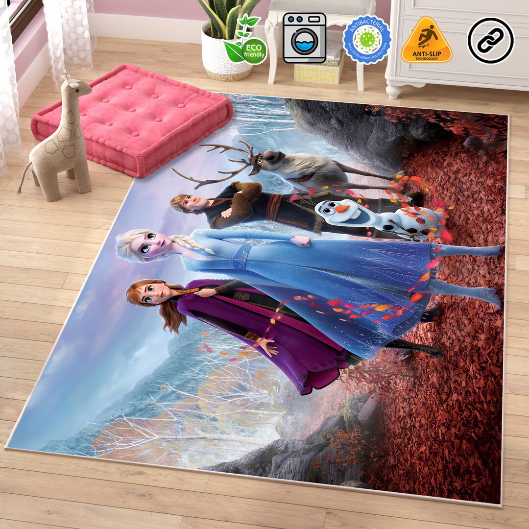 Elsa Rug Frozen Family Anna Rug Frozen Rug Personalizable Etsy