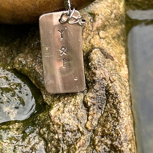 Viking/Anglo Saxon runic Bronze symbol pendant made to order.