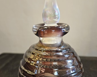 Pink Glass Perfume Bottle Slightly Iridescent